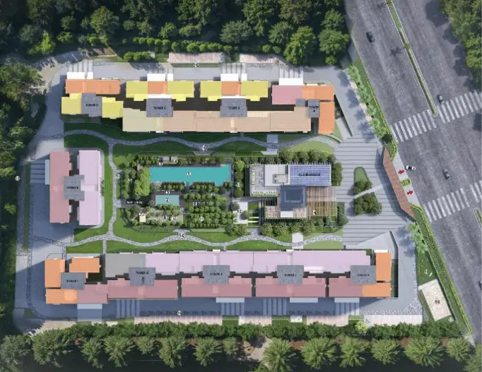 Master plan layout of Adarsh Greens Phase 3 residential community in Kogilu