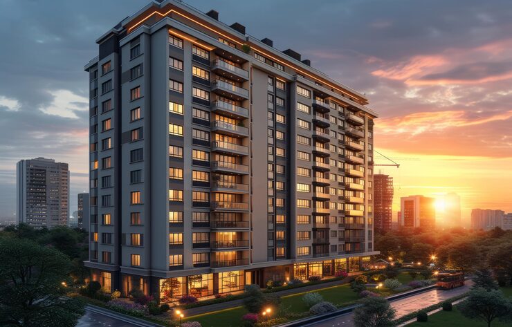 Adarsh Apartments in Devanahalli, artist impression
