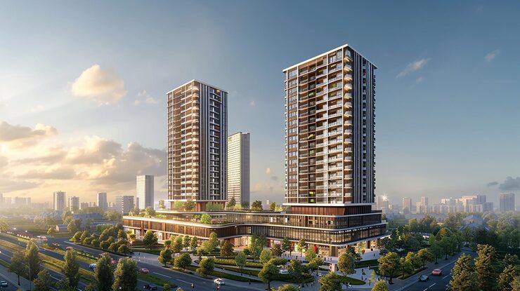 Adarsh Retail Shops, artist impression